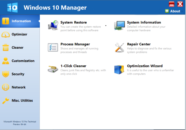 Windows 10 Manager 3.8.2 free instal