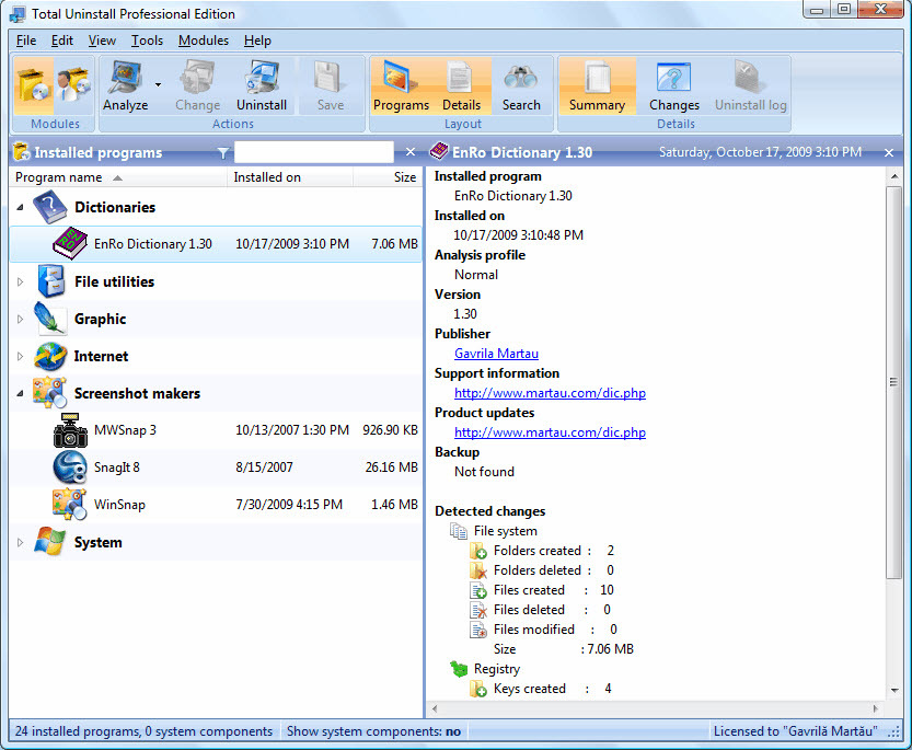 free downloads Total Uninstall Professional 7.5.0.655
