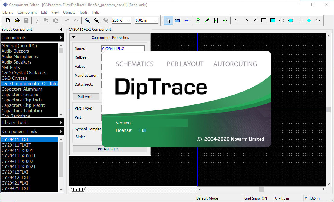 diptrace update pcb from schematics